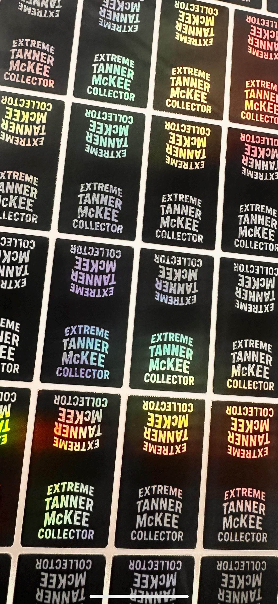 50 Count Holographic 35 pt One Touch Stickers for Custom Logos – Premium Protection & Eye-Catching Design view 3