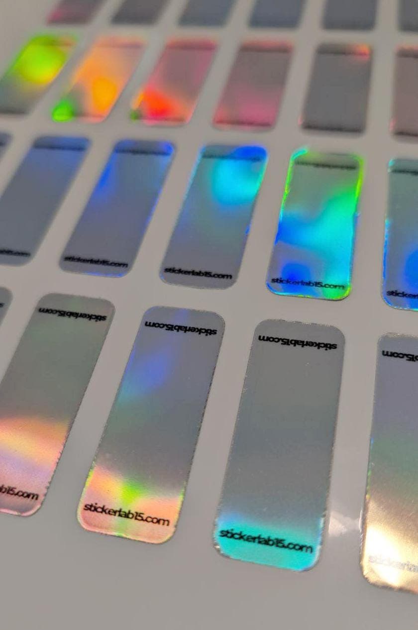 50 Count Holographic 35 pt One Touch Stickers for Custom Logos – Premium Protection & Eye-Catching Design view 6