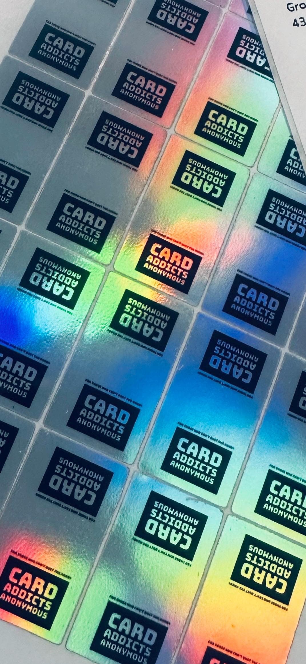 50 Count Holographic 35 pt One Touch Stickers for Custom Logos – Premium Protection & Eye-Catching Design view 2