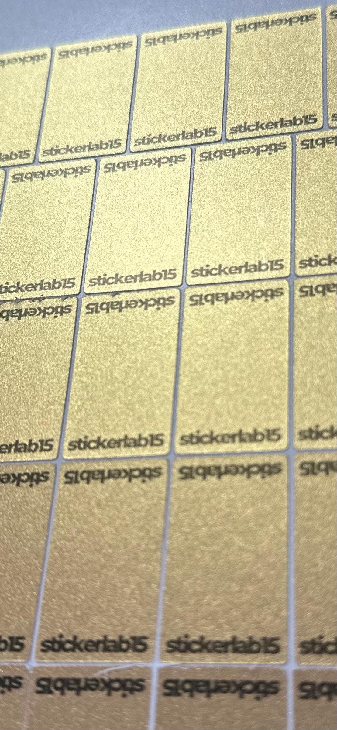 50 Gold Foil Logo Stickers: Custom Magnetic Case Stickers view 2