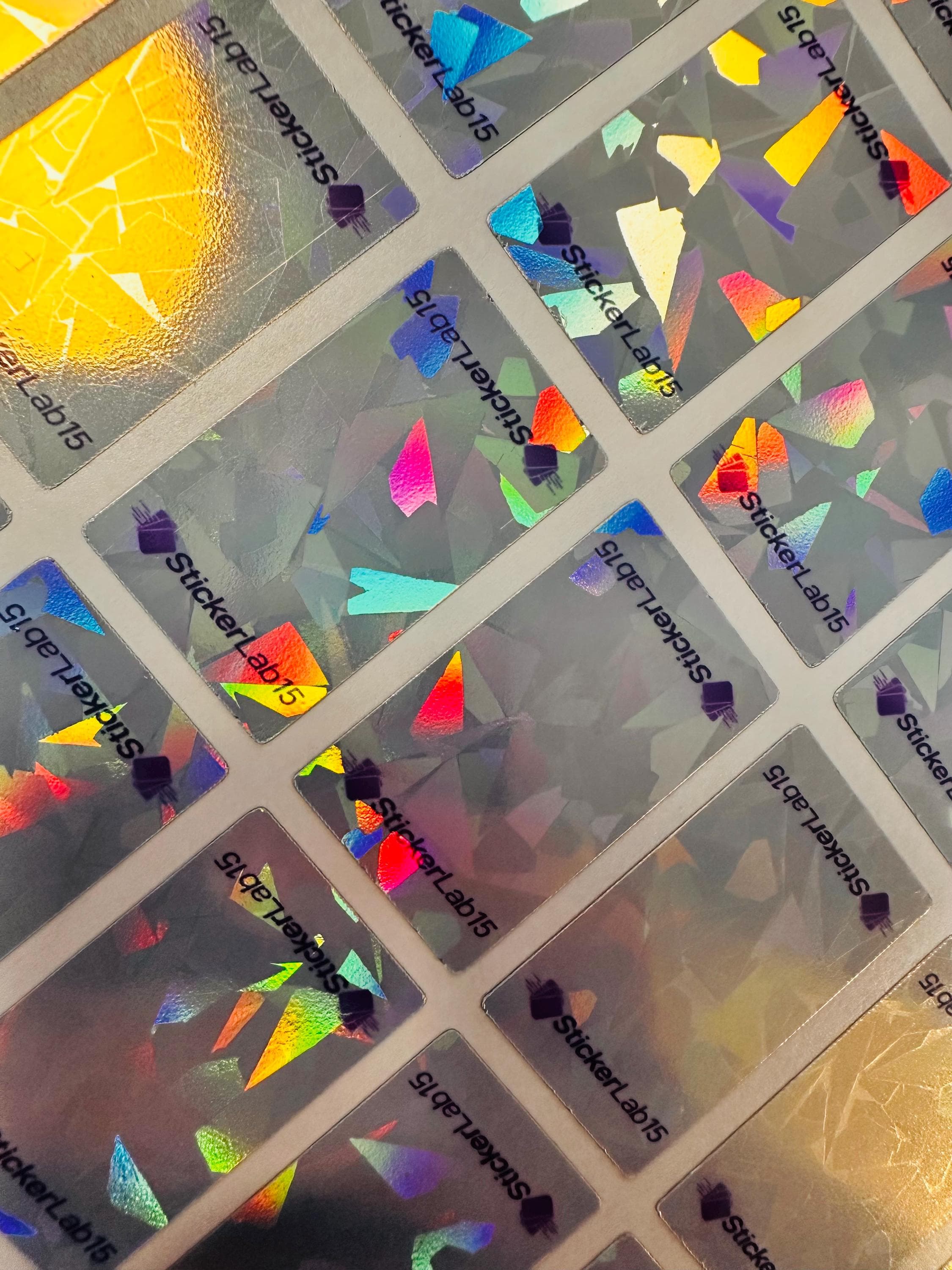 Custom Sports Trading Card One Touch Magnetic Cracked Ice Stickers - 50 Count